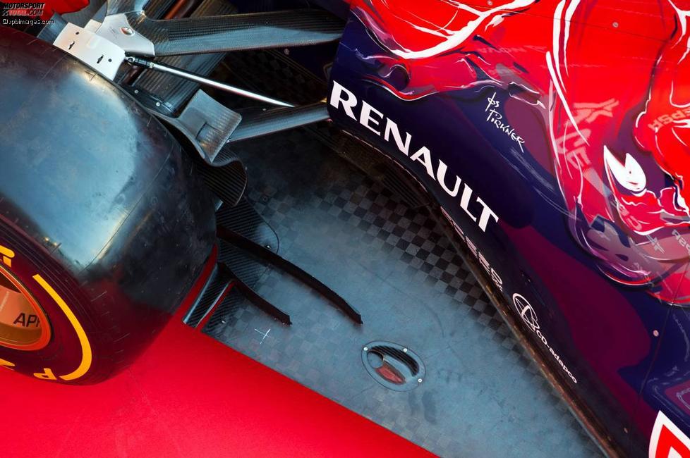 Bodenplatte des Toro-Rosso-Renault STR9