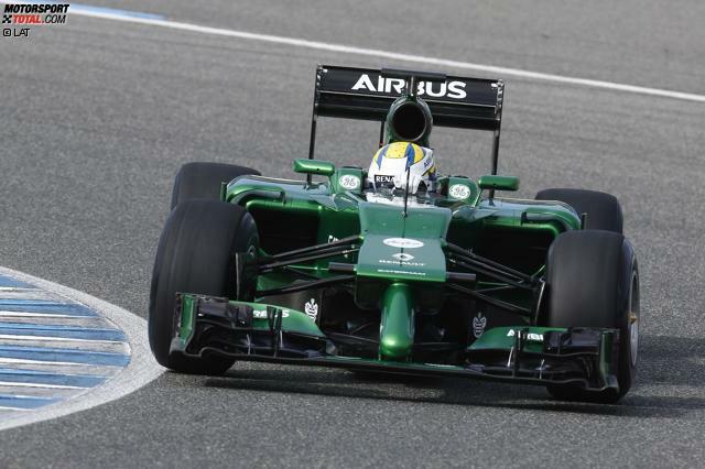 Der neue Caterham verfügt über eine einzigartige Doppelnase. Der neue Caterham verfügt über eine einzigartige Doppelnase.