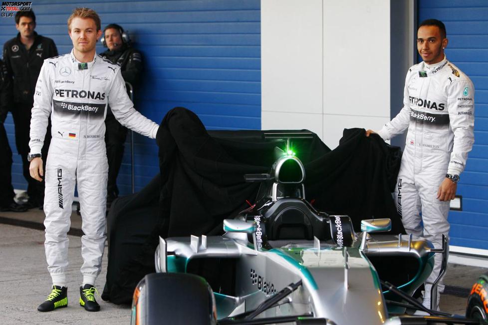 Nico Rosberg (Mercedes) und Lewis Hamilton (Mercedes) 