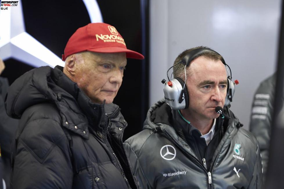 Niki Lauda und Paddy Lowe (Mercedes)