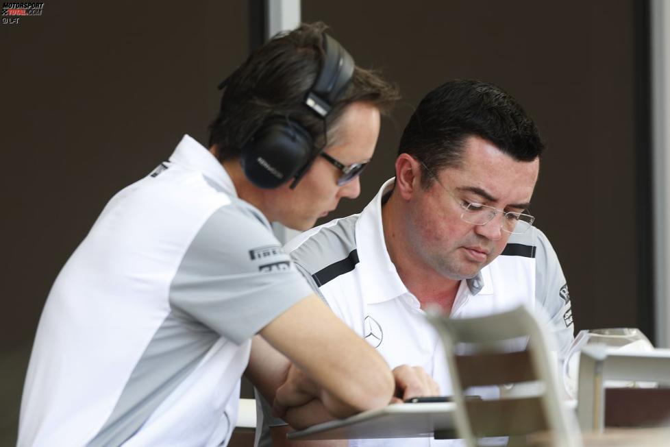 Sam Michael und Eric Boullier (McLaren) 