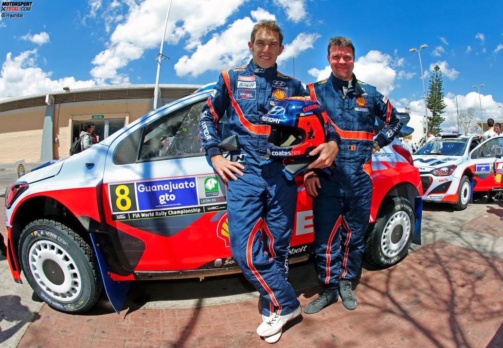 Chris Atkinson und Beifahrer Stephane Prevot (Hyundai)