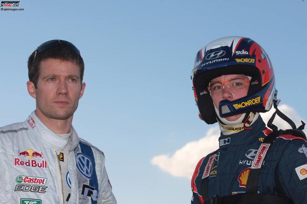 Sebastien Ogier (Volkswagen) und Thierry Neuville (Hyundai) 