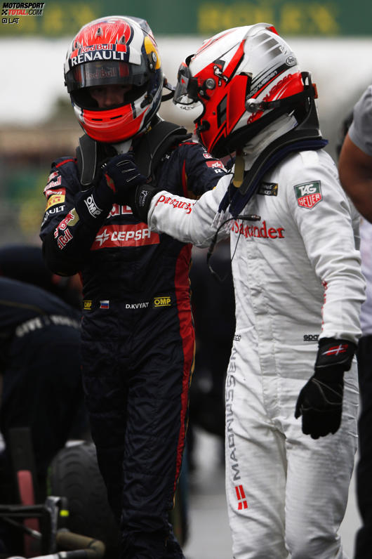 Daniil Kwjat (Toro Rosso) und Kevin Magnussen (McLaren) 