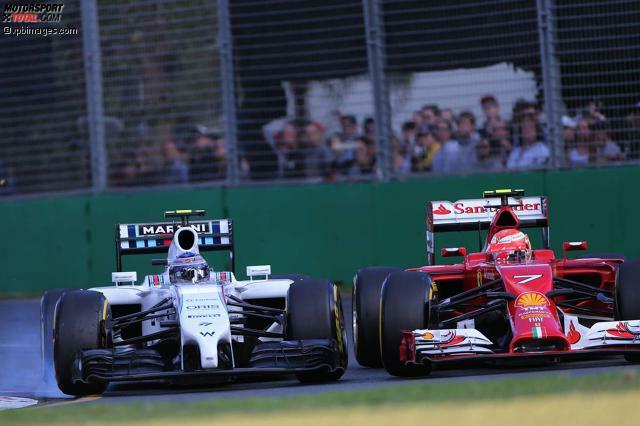 Die Ferrari-Piloten mühten sich in Melbourne gegen die Konkurrenz ab.