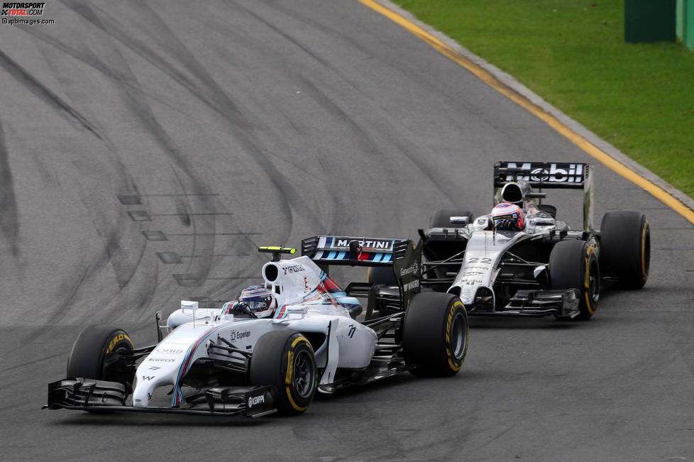 Valtteri Bottas (Williams) und Jenson Button (McLaren) 