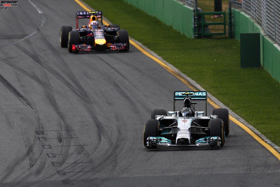 Nico Rosberg (Mercedes) und Daniel Ricciardo (Red Bull) 