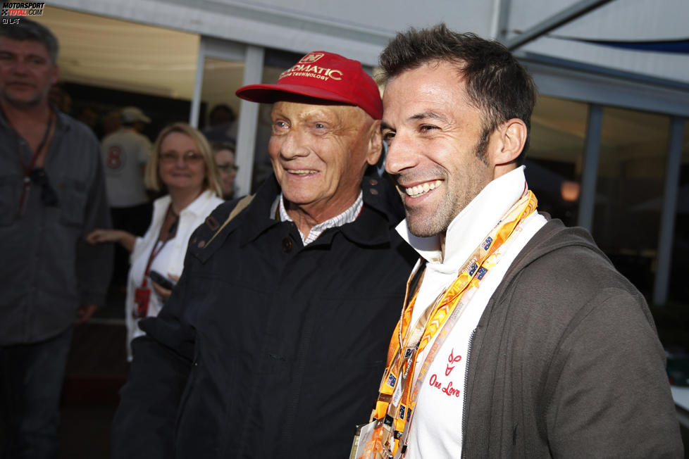 Niki Lauda und Fußballer Alessandro del Piero