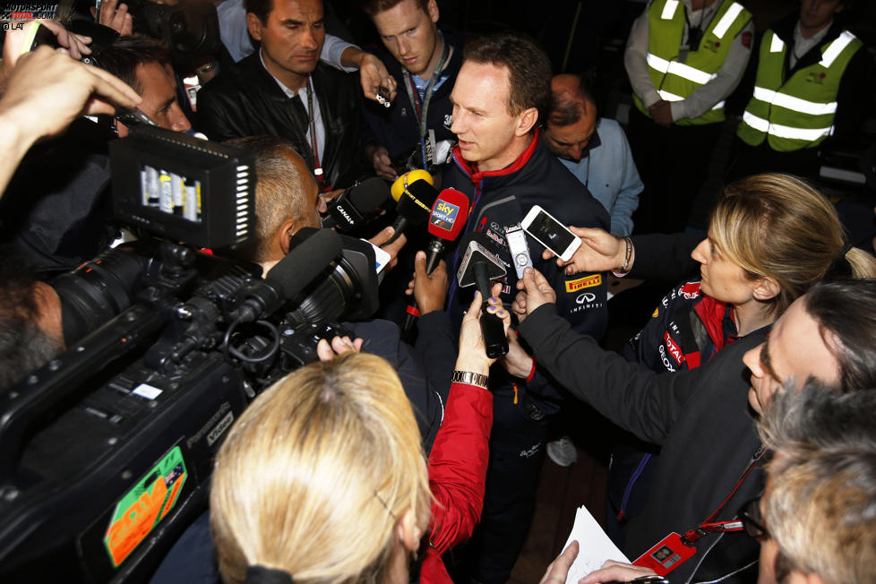 Christian Horner und Daniel Ricciardo (Red Bull) 