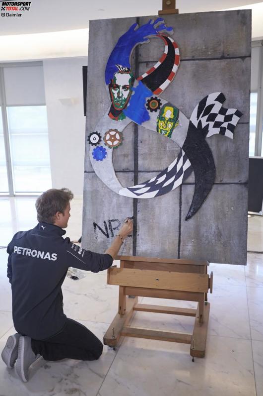 Nico Rosberg (Mercedes) erlebt zeitgenössische - und abstrakte - Kunst