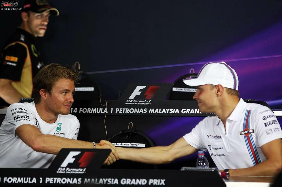 Nico Rosberg (Mercedes) und Valtteri Bottas (Williams) 