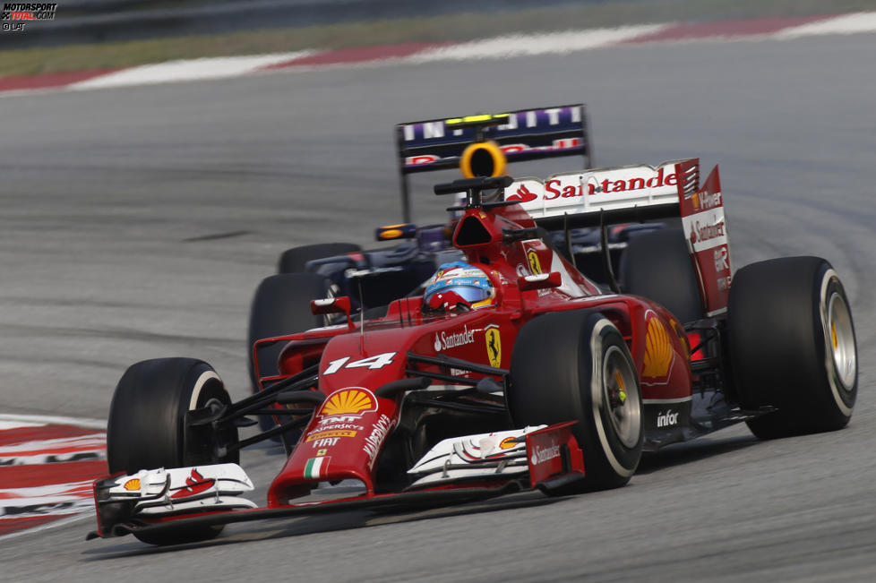 Fernando Alonso (Ferrari) und Daniel Ricciardo (Red Bull) 