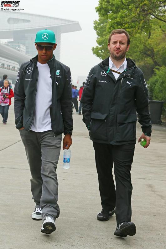 Lewis Hamilton und Bradley Lord (Mercedes) 