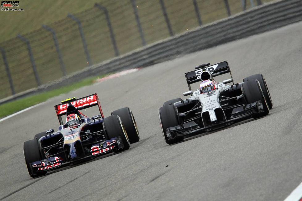 Daniil Kwjat (Toro Rosso) und Jenson Button (McLaren) 