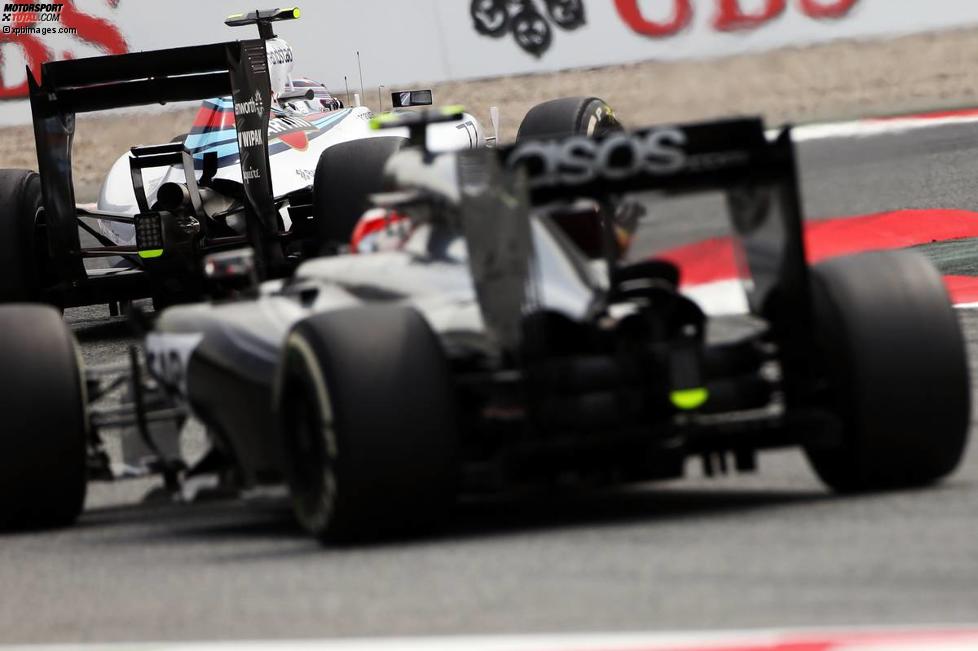 Valtteri Bottas (Williams) und Kevin Magnussen (McLaren) 