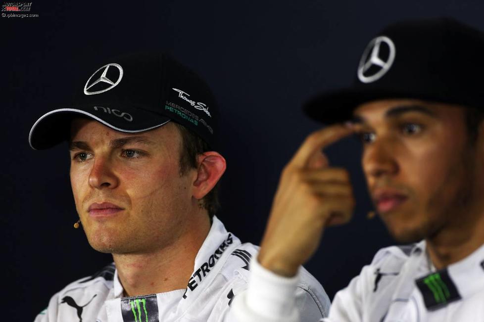 Nico Rosberg (Mercedes) und Lewis Hamilton (Mercedes) 