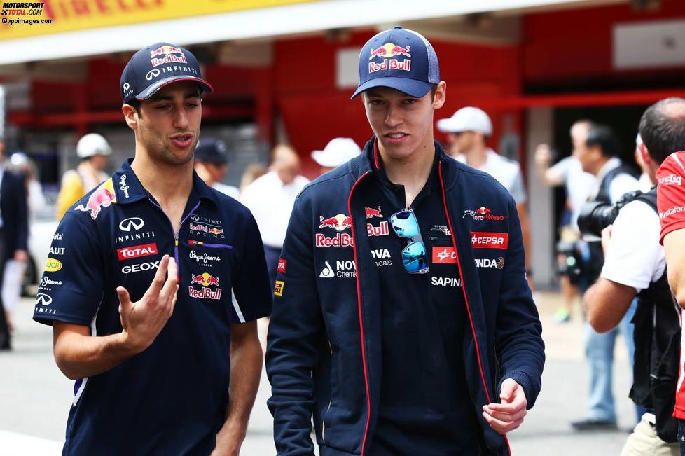 Daniel Ricciardo (Red Bull) und Daniil Kwjat (Toro Rosso) 