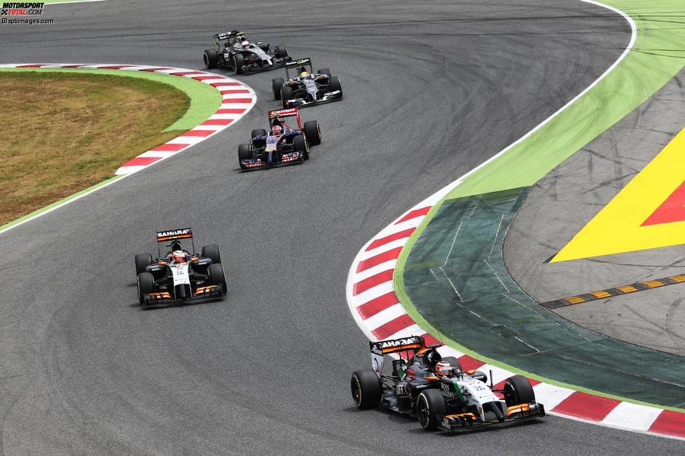 Nico Hülkenberg (Force India) und Sergio Perez (Force India) 