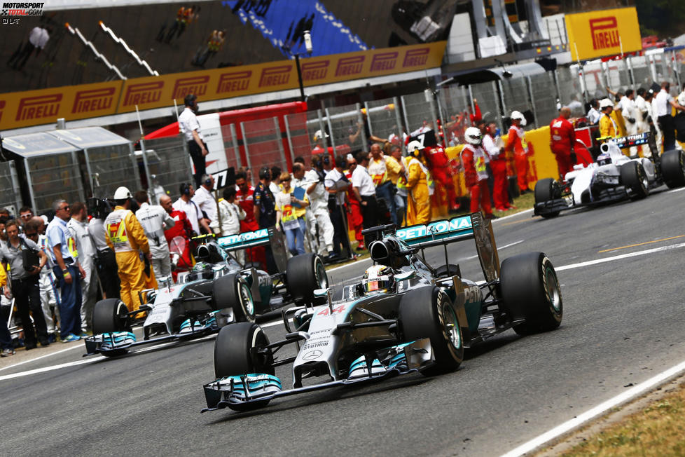 Lewis Hamilton (Mercedes) und Nico Rosberg (Mercedes) 