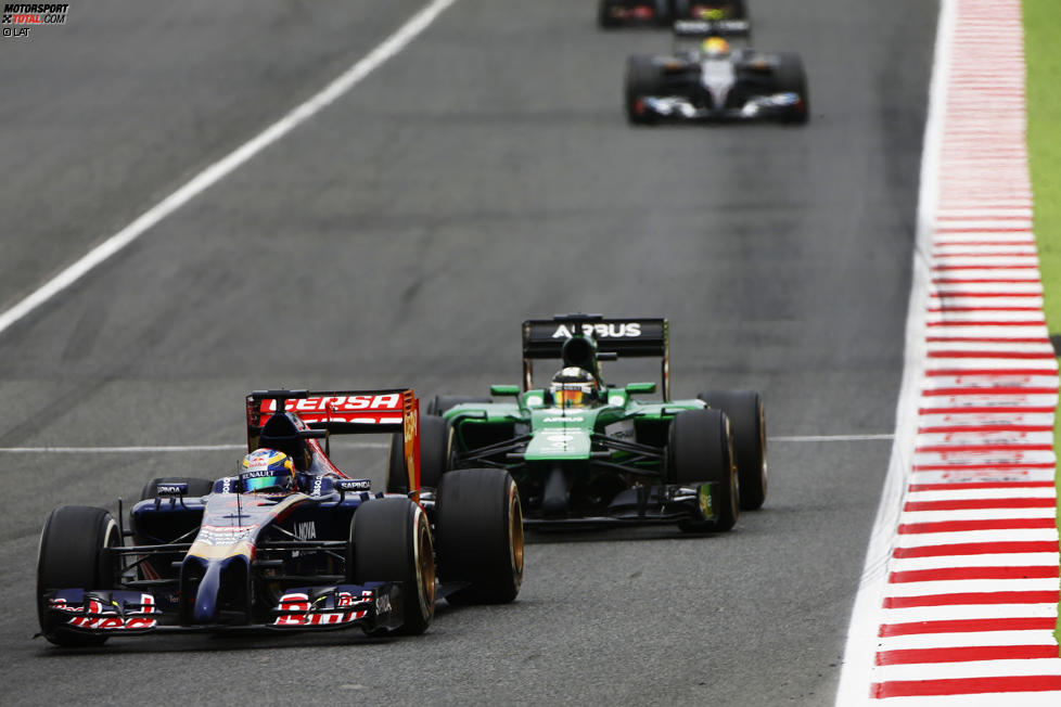 Jean-Eric Vergne (Toro Rosso) und Kamui Kobayashi (Caterham) 