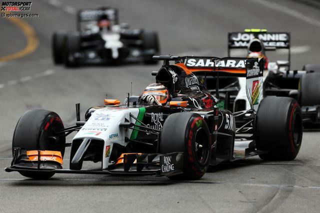 Nico Hülkenberg konnte die beiden McLaren mehrere Runden hinter sich halten Nico Hülkenberg konnte die beiden McLaren mehrere Runden hinter sich halten