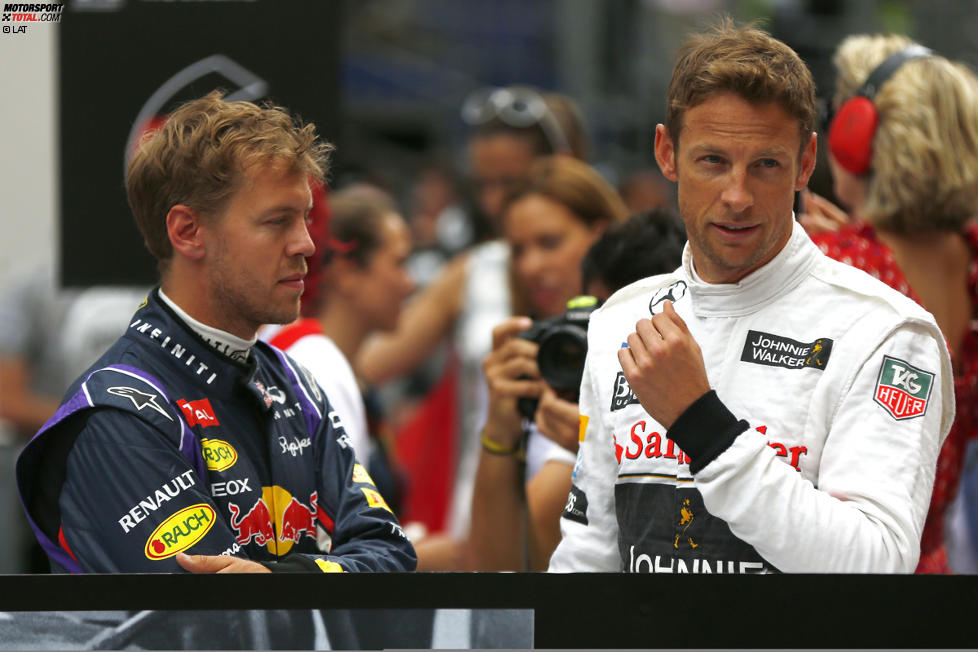 Sebastian Vettel (Red Bull) und Jenson Button (McLaren) 