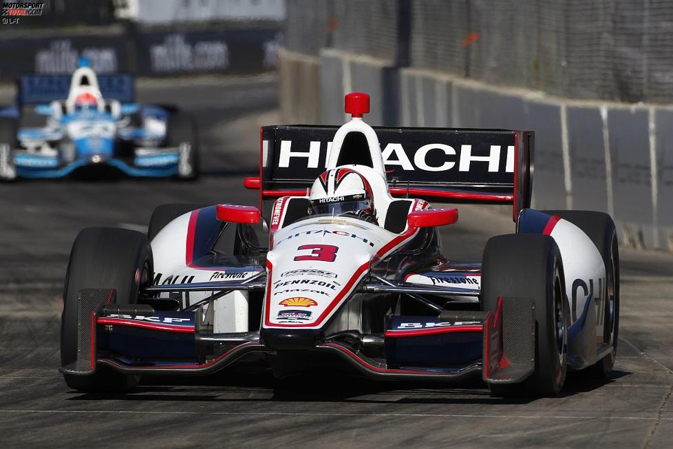 Anfangsphase: Helio Castroneves (Penske) führt vor James Hinchcliffe (Andretti) 
