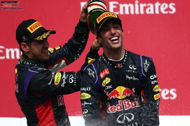 Nicht Vettel, sondern Ricciardo landete den ersten Red-Bull-Sieg 2014.