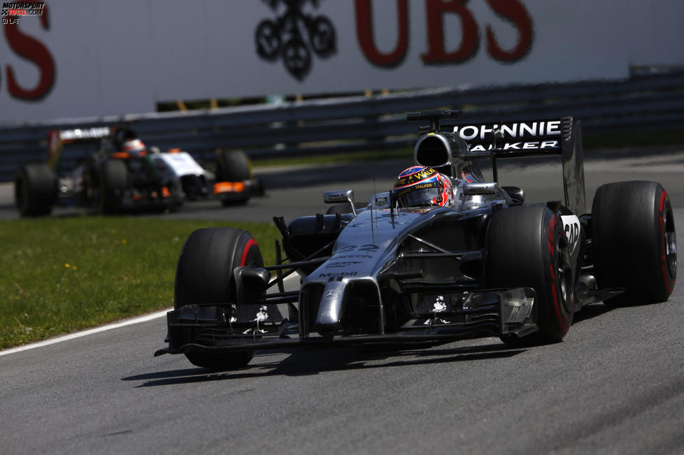 Jenson Button (McLaren) und Nico Hülkenberg (Force India) 