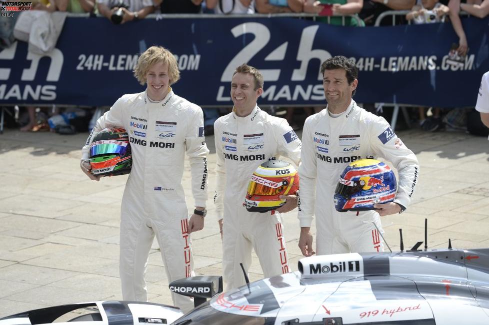 Brendon Hartley, Timo Bernhard und Mark Webber (Porsche)
