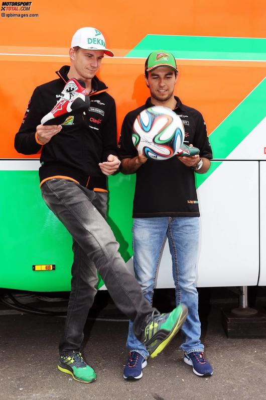 Nico Hülkenberg (Force India) und Sergio Perez (Force India) 