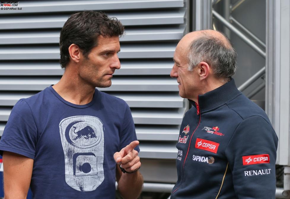 Mark Webber (Porsche) und Franz Tost 