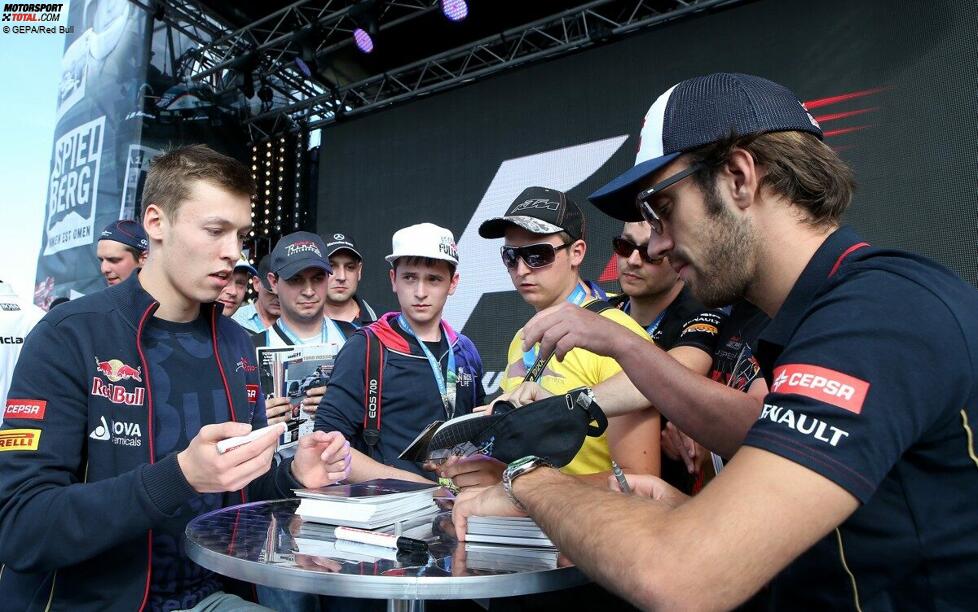 Daniil Kwjat (Toro Rosso) und Jean-Eric Vergne (Toro Rosso) 