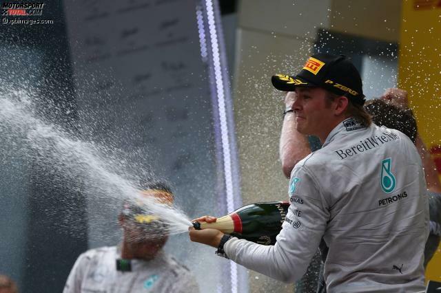 Nico Rosberg stand bisher in jedem Saisonrennen auf dem Podium und schnappte sich seinen dritten Sieg im Jahr 2014.