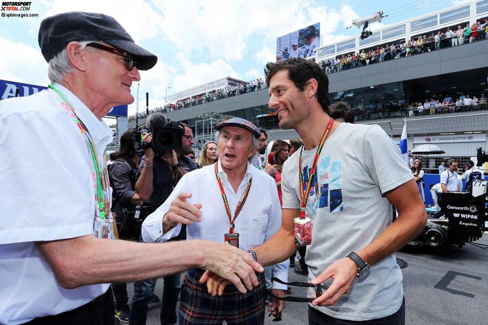 Jackie Stewart und Mark Webber (Porsche) 