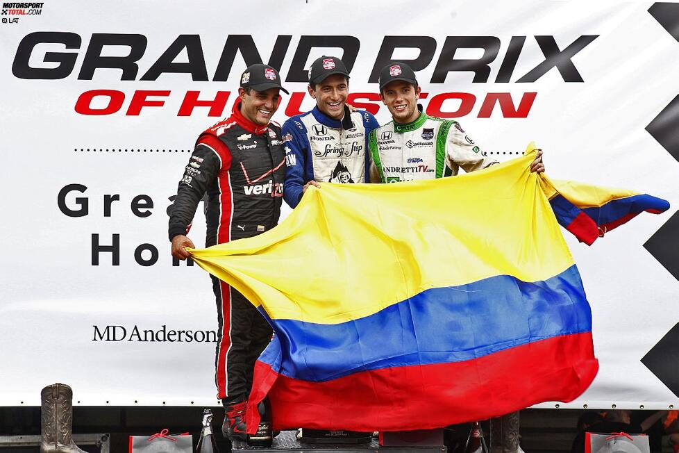 Dreimal Kolumbien: Carlos Huertas (Coyne), Juan Pablo Montoya (Penske) und Carlos Munoz (Andretti) 