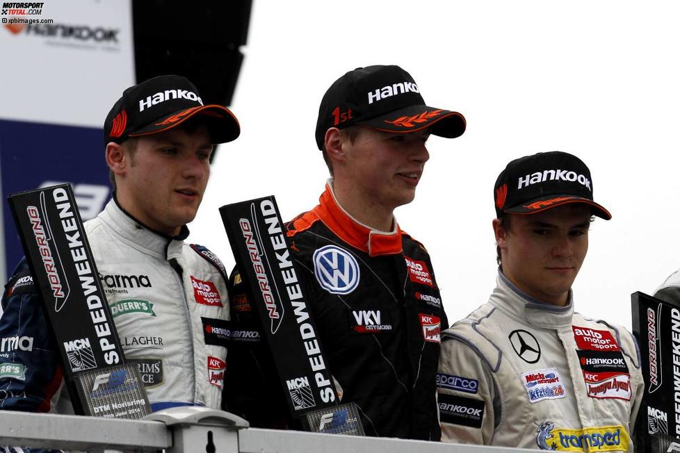 Jordan King, Max Verstappen und Lucas Auer 