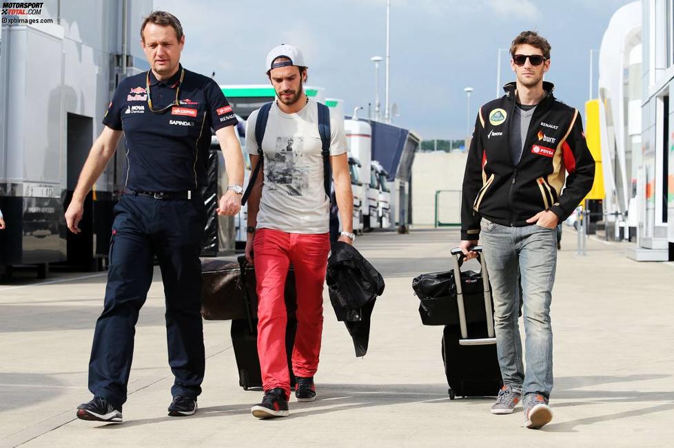 Jean-Eric Vergne (Toro Rosso) und Romain Grosjean (Lotus) 