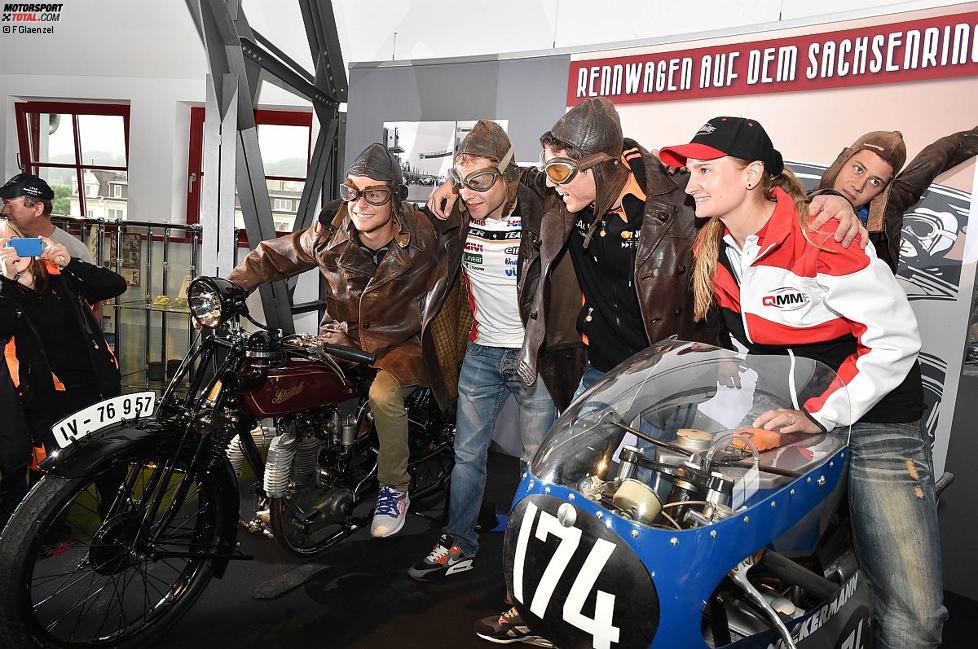 Die deutschen Fahrer im Motorradmuseum