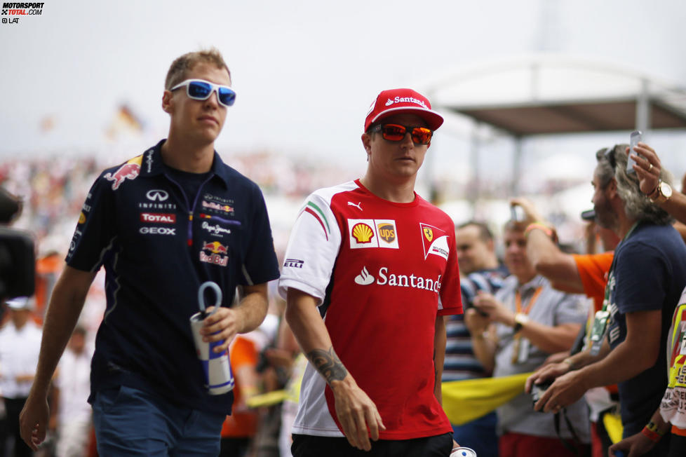 Sebastian Vettel (Red Bull) und Kimi Räikkönen (Ferrari) 