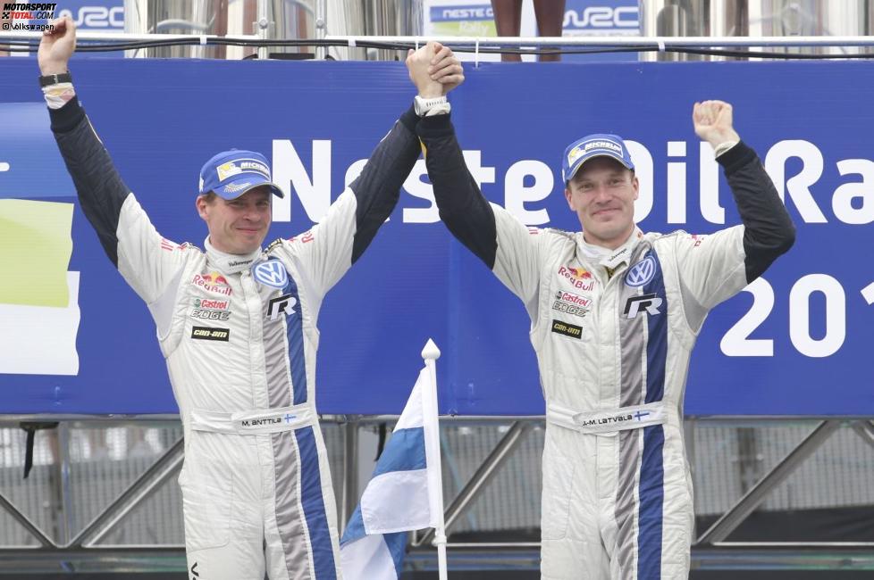 Die Sieger: Jari-Matti Latvala und Miikka Anttila (Volkswagen) 