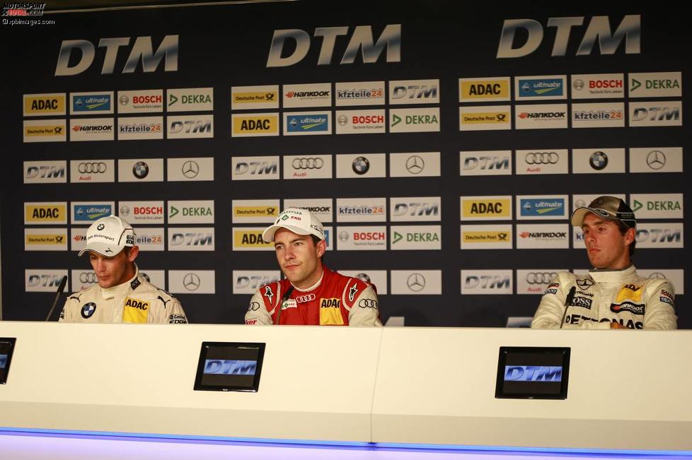 Marco Wittmann (RMG-BMW), Mike Rockenfeller (Phoenix-Audi) und Daniel Juncadella (Mücke-Mercedes) 