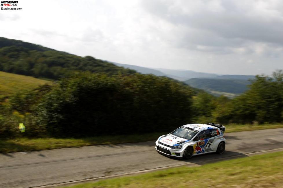Jari-Matti Latvala (Volkswagen) beim Shakedown der Rallye Deutschland
