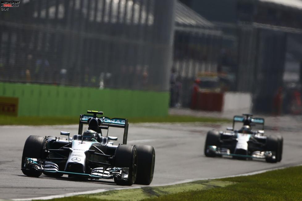 Nico Rosberg (Mercedes) und Lewis Hamilton (Mercedes) 