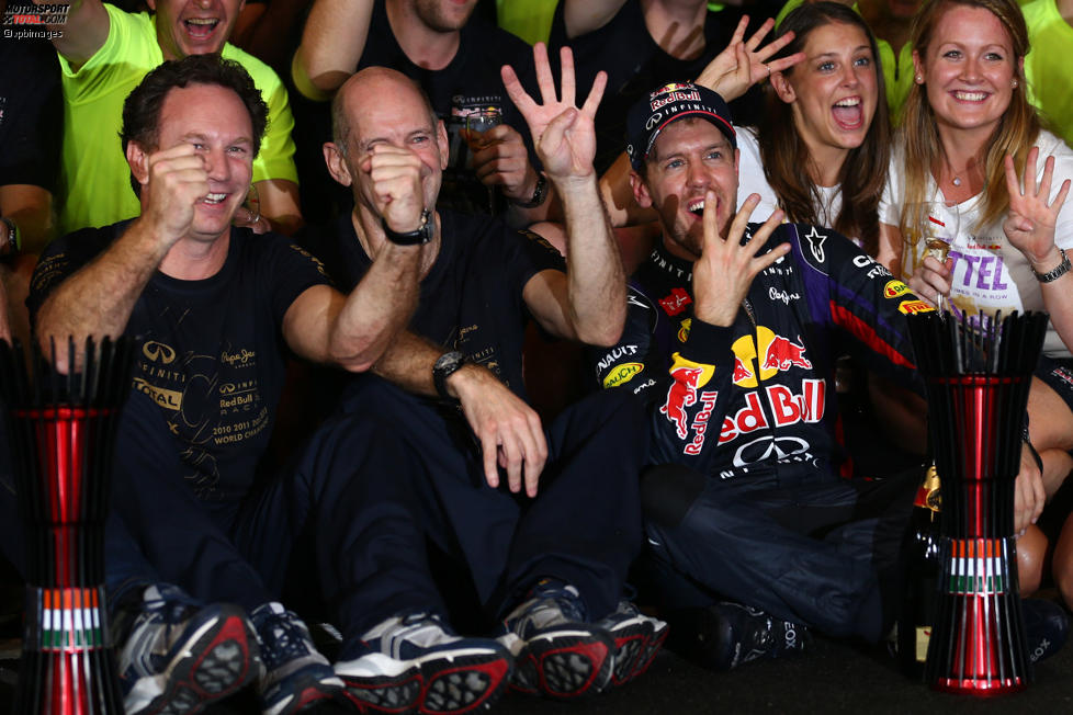 Sebastian Vettel (Red Bull) und Adrian Newey 