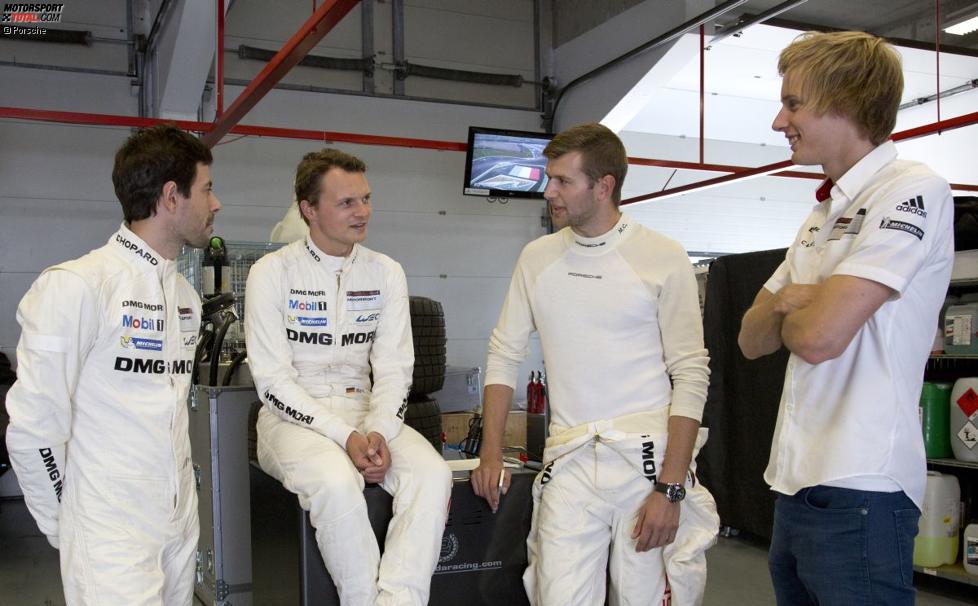 Frederic Makowiecki , Marc Lieb,  Michael Christensen und Brendon Hartley (Porsche) 