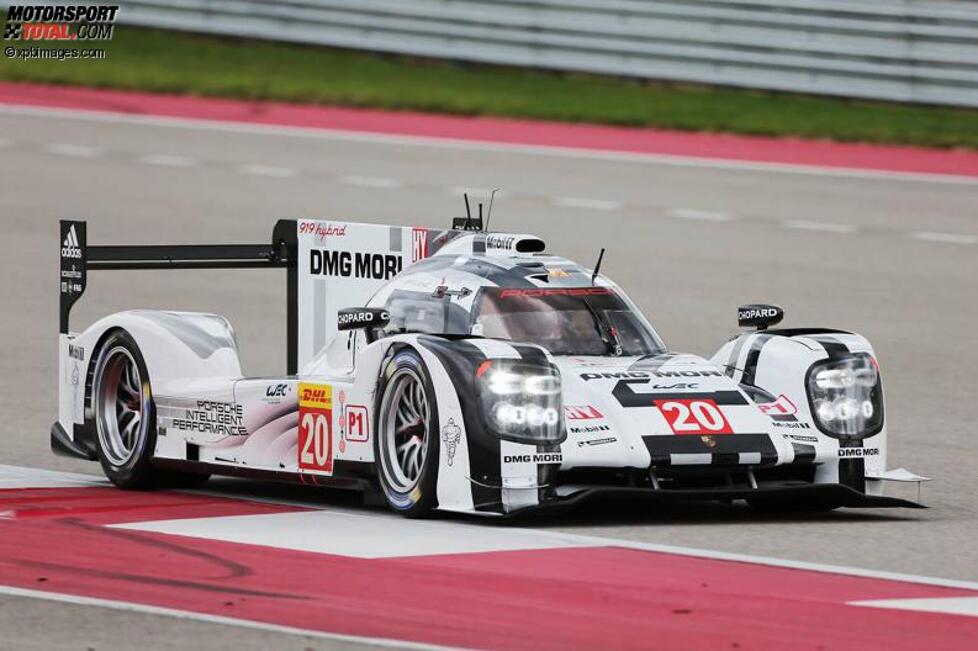 Timo Bernhard (Porsche), Mark Webber (Porsche) und Brendon Hartley (Porsche) 