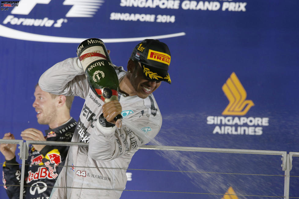 Lewis Hamilton (Mercedes) und Sebastian Vettel (Red Bull) 
