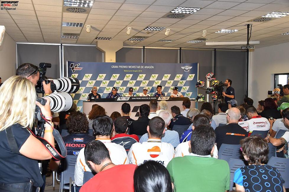 Die Pressekonferenz in Aragon