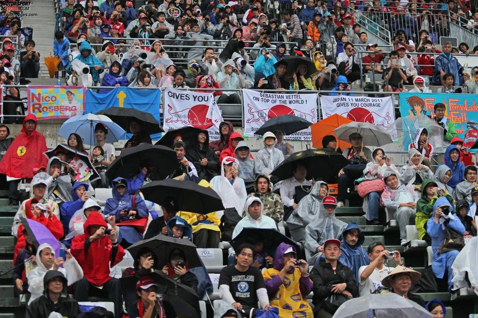 Regen in Suzuka am Donnerstag